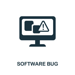 Software bug icon simple element from internet vector