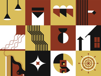 square pattern with abstract design modern style vector image