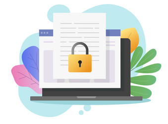 document secure confidential online access vector image