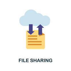 file sharing flat icon color simple element from vector image