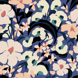 Scandinavian simple flower pattern vector
