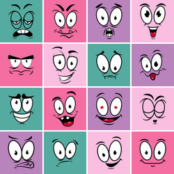 set of emotion icons design in flat style simple vector image