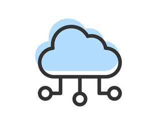 cloud storage and data transfer icon computing vector image