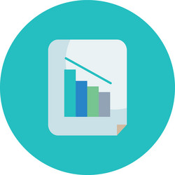 Isolated workflow bars flat block style icon vector
