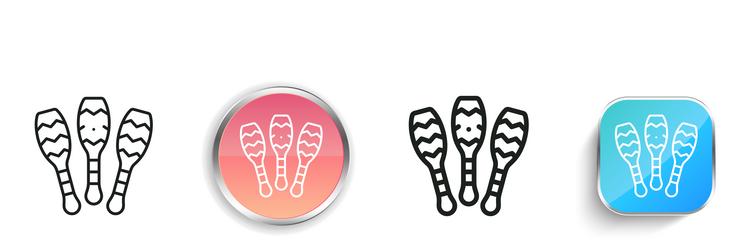 juggling icon thin linear regular and button vector image