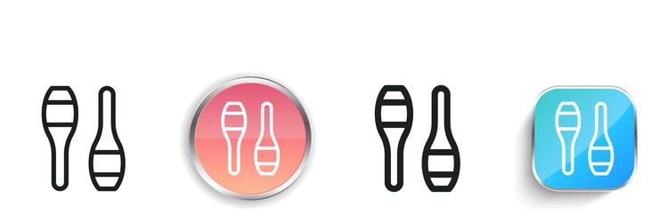 juggling icon thin linear regular and button vector image