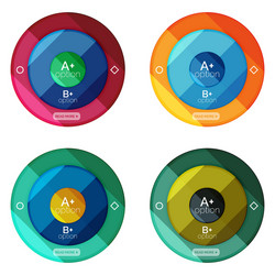 set of round option diagram template for your data vector image