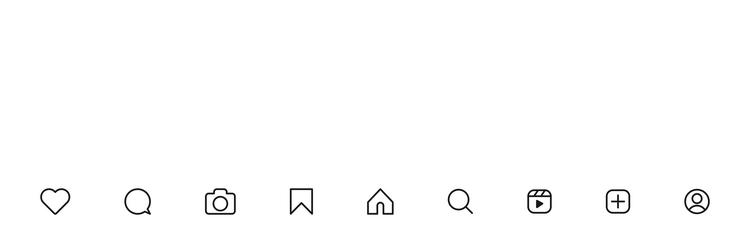 Social media line icon set home like comment Vector Image