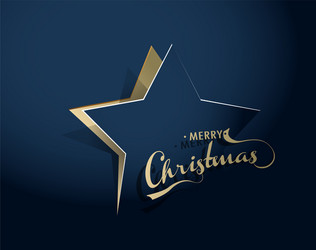 Abstract background with christmas star and merry vector