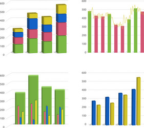 Bar Chart Data Visualization vector image