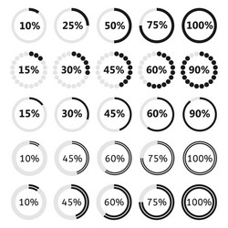 Loading Bar Set - Circular Progress vector image
