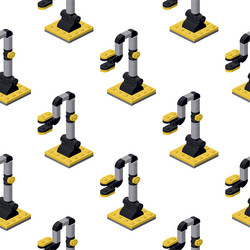 Pattern of robots in the form a hand vector