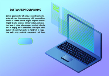 Software development and programming concept vector
