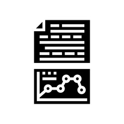 text analysis graph nlp glyph icon vector image