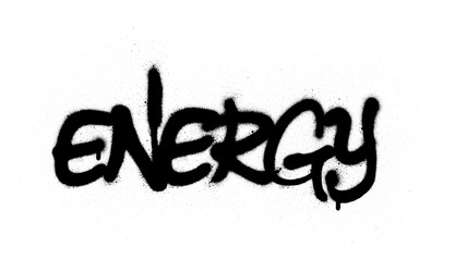 Energetic Black Graffiti Word Vector Image