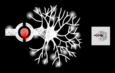 Glossy net mesh neuron digital interface vector