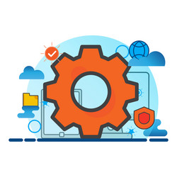 Setting flat icon can use for design vector