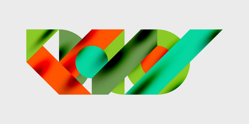 abstract geometric shapes overlap creating vector image