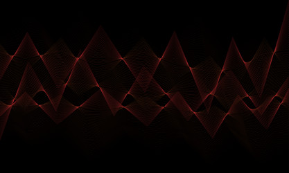 Abstract red zigzig on black color background vector