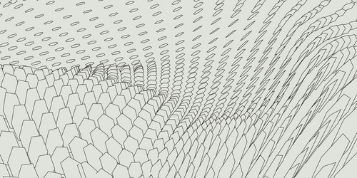 abstract 3d illuminated distorted mesh sphere vector image