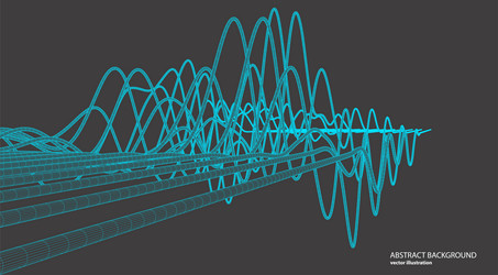 abstract background with a wireframe dynamic vector image