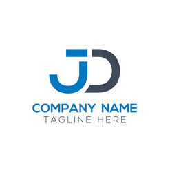 Creative letter jd logo design template initial Vector Image