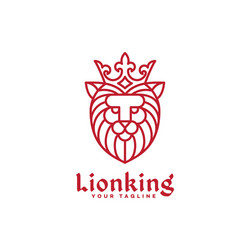Crowned Lion Logo Template vector