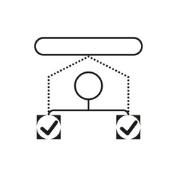 hierarchy chart icon approval structure symbol vector image