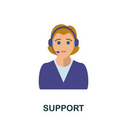 Support flat icon color simple element from work vector