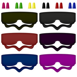 colored sleeping masks vector