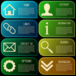 design template for web site with paper tags vector image