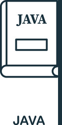 Java line icon thin design style from programmer vector