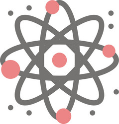 physics react science flat color icon banner vector image