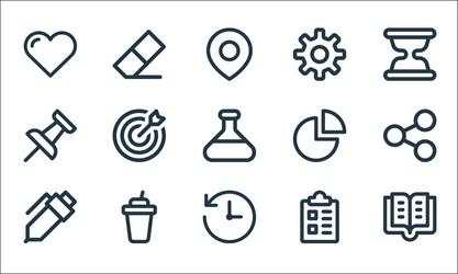 user interface line icons linear set quality vector image