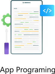 app programming vector image