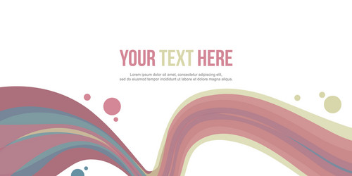 Abstract website header wave and bubble style vector