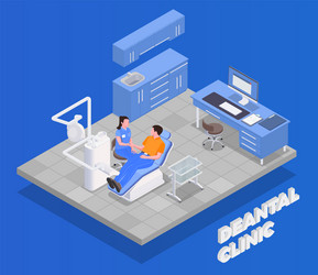 dental clinic isometric concept vector