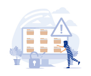 cyber security database control vector image