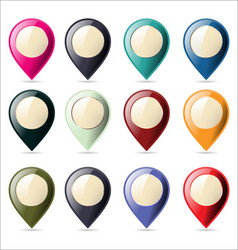 set of map pointers vector image