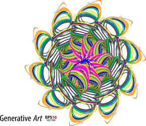 abstract color generative art object vector image