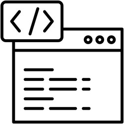 encoding icon blockchain related vector image