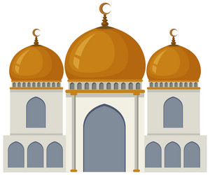 Mosque building design Royalty Free Vector Image