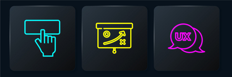 set line keyboard ui or ux design and planning vector image
