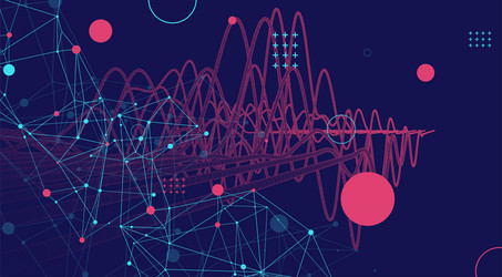 abstract background with a wireframe dynamic vector image