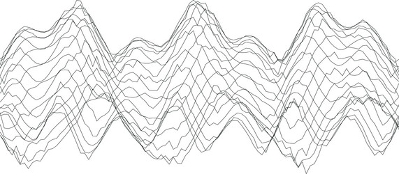 abstract waveform pattern with complex line art vector image