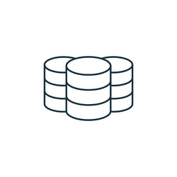 database icon monochrome simple sign from data vector image