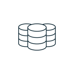 database icon monochrome simple sign from data vector