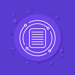 Protocol line icon for apps and web vector