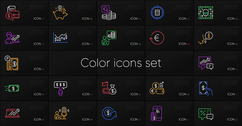 Set of budget accounting exchange currency vector