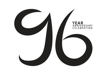 96 year anniversary celebration logotype 96 Vector Image